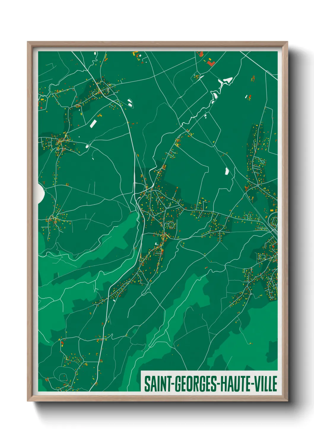 Une affiche de carte sur Saint-Georges-Haute-Ville