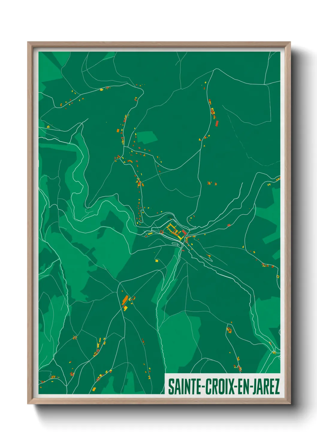 Un poster carteSainte-Croix-en-Jarez