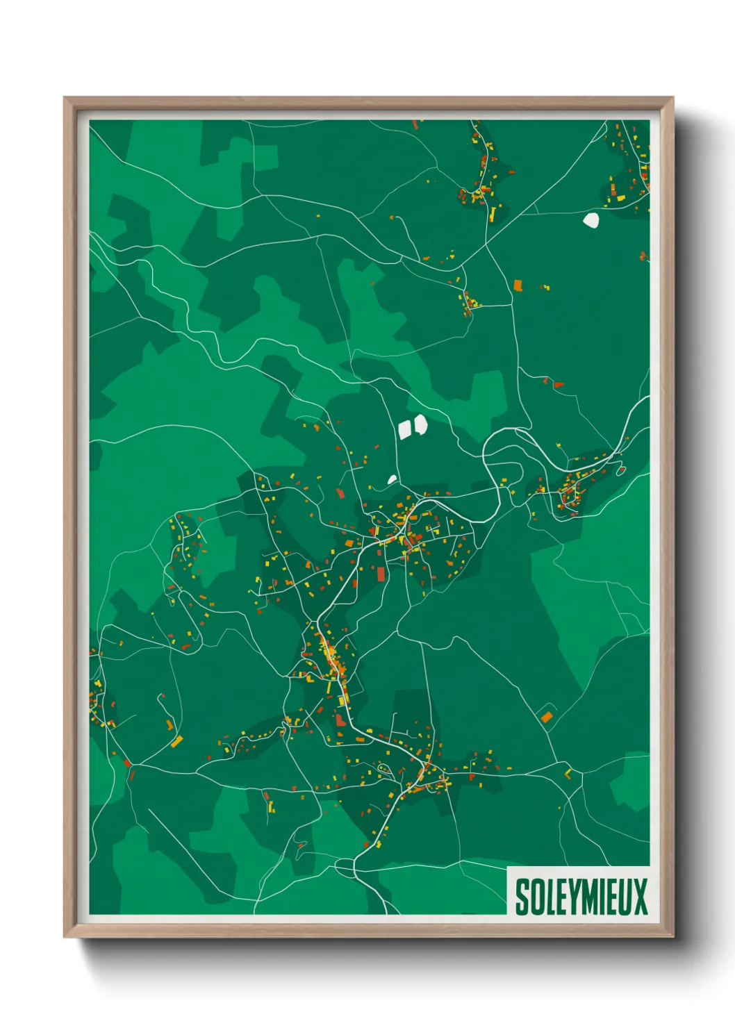 Une affiche de carte sur Soleymieux