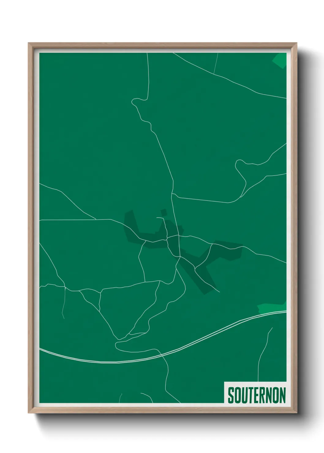 Une affiche de carte sur Souternon