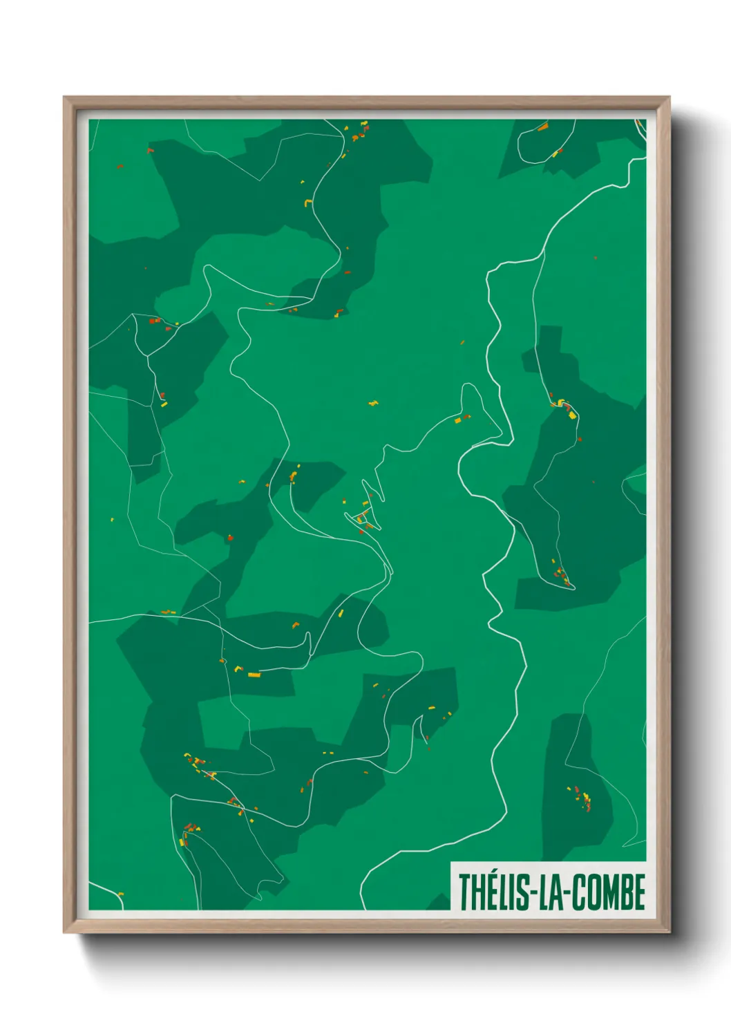 Une affiche de carte sur Thélis-la-Combe