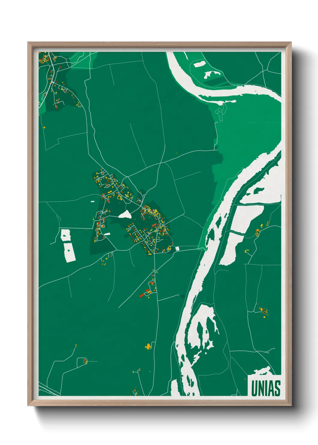 Une affiche de carte sur Unias