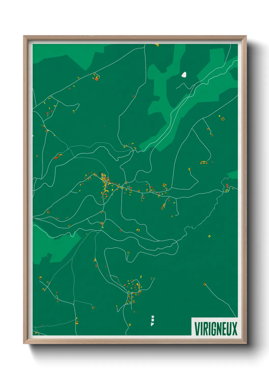 Une affiche de carte sur Virigneux
