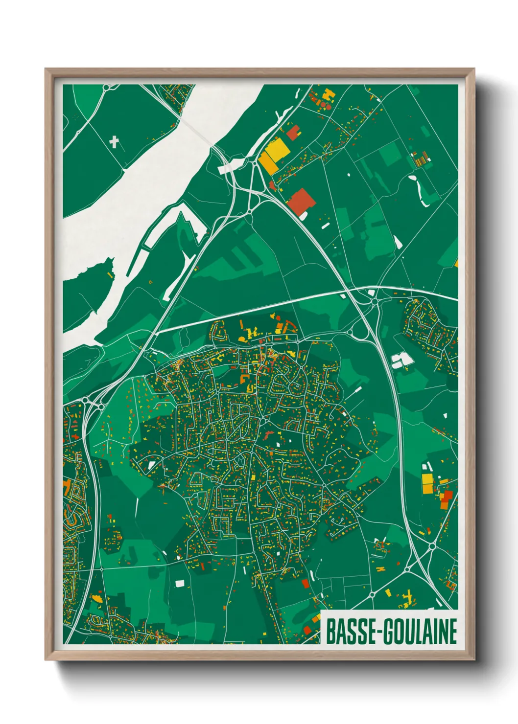 Une affiche de carte sur Basse-Goulaine