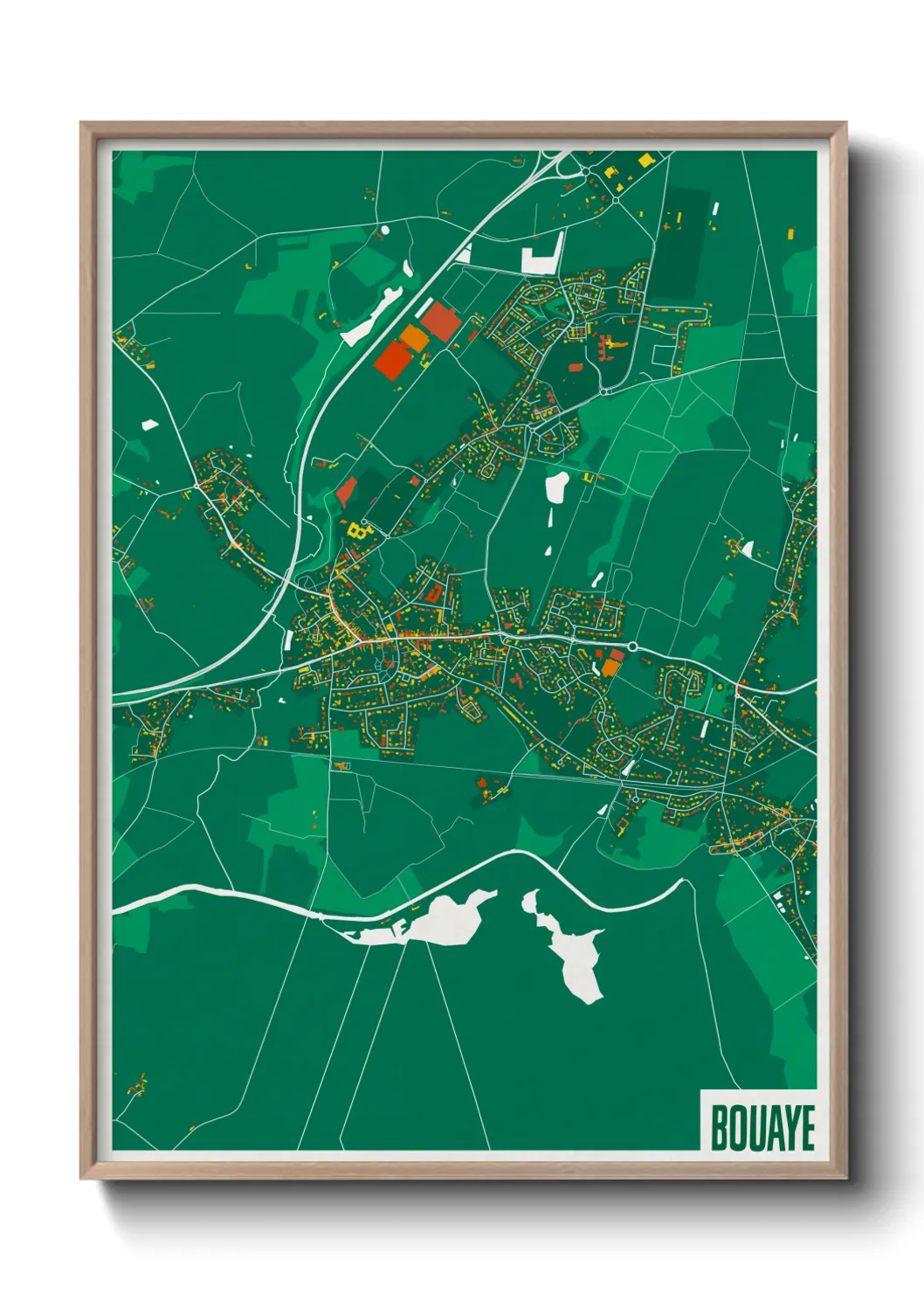 Une affiche de carte sur Bouaye