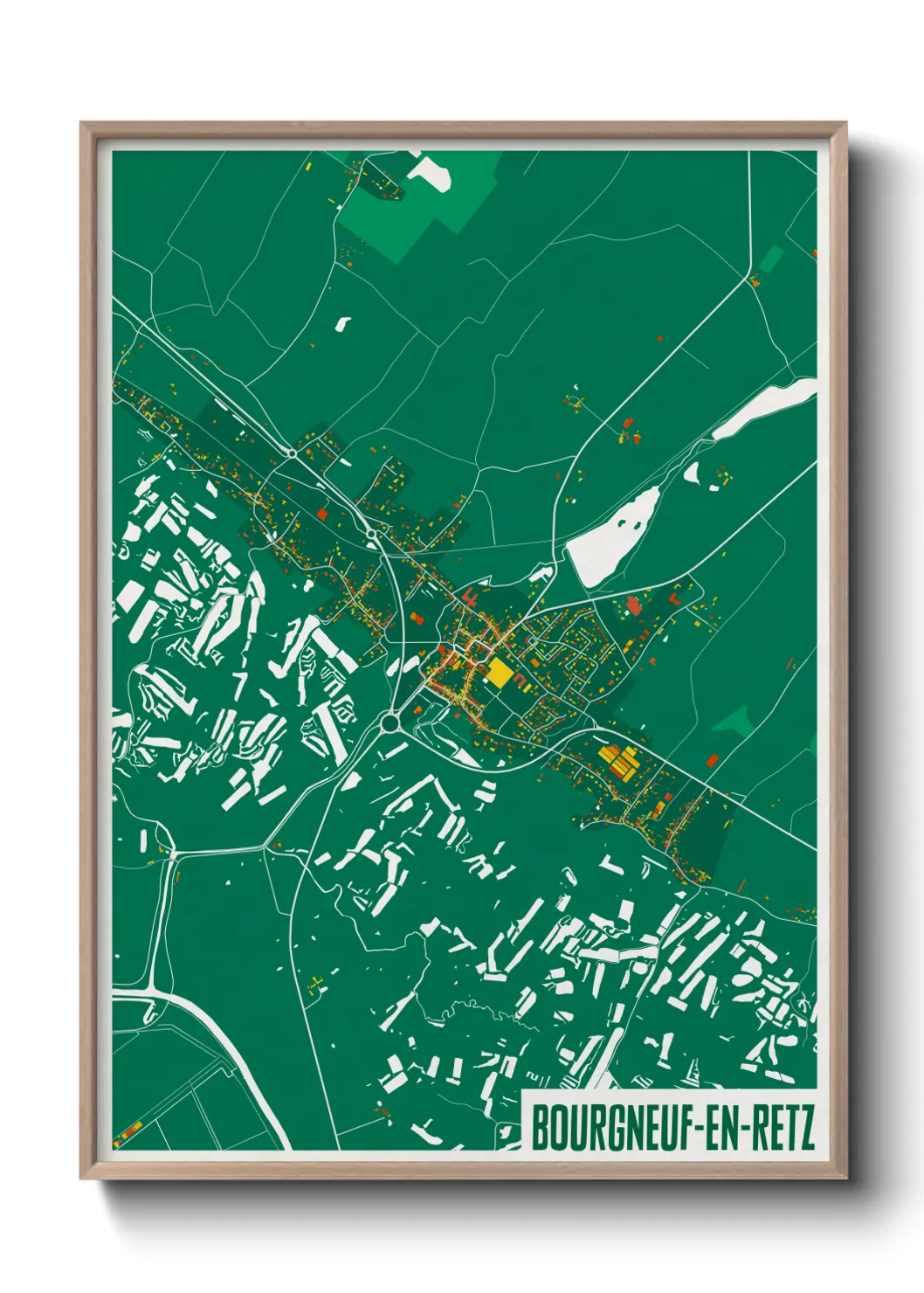 Une affiche de carte sur Bourgneuf-en-Retz