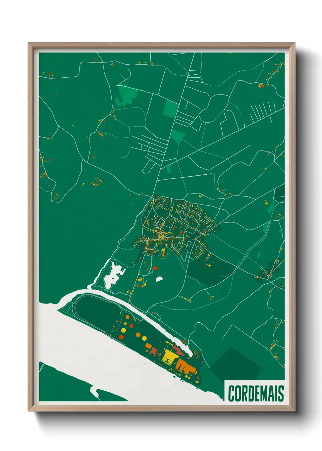 Une affiche de carte sur Cordemais