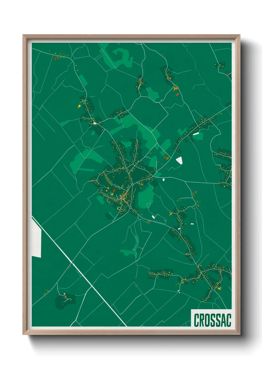 Une affiche de carte sur Crossac