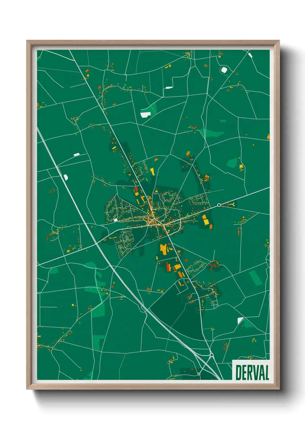 Une affiche de carte sur Derval