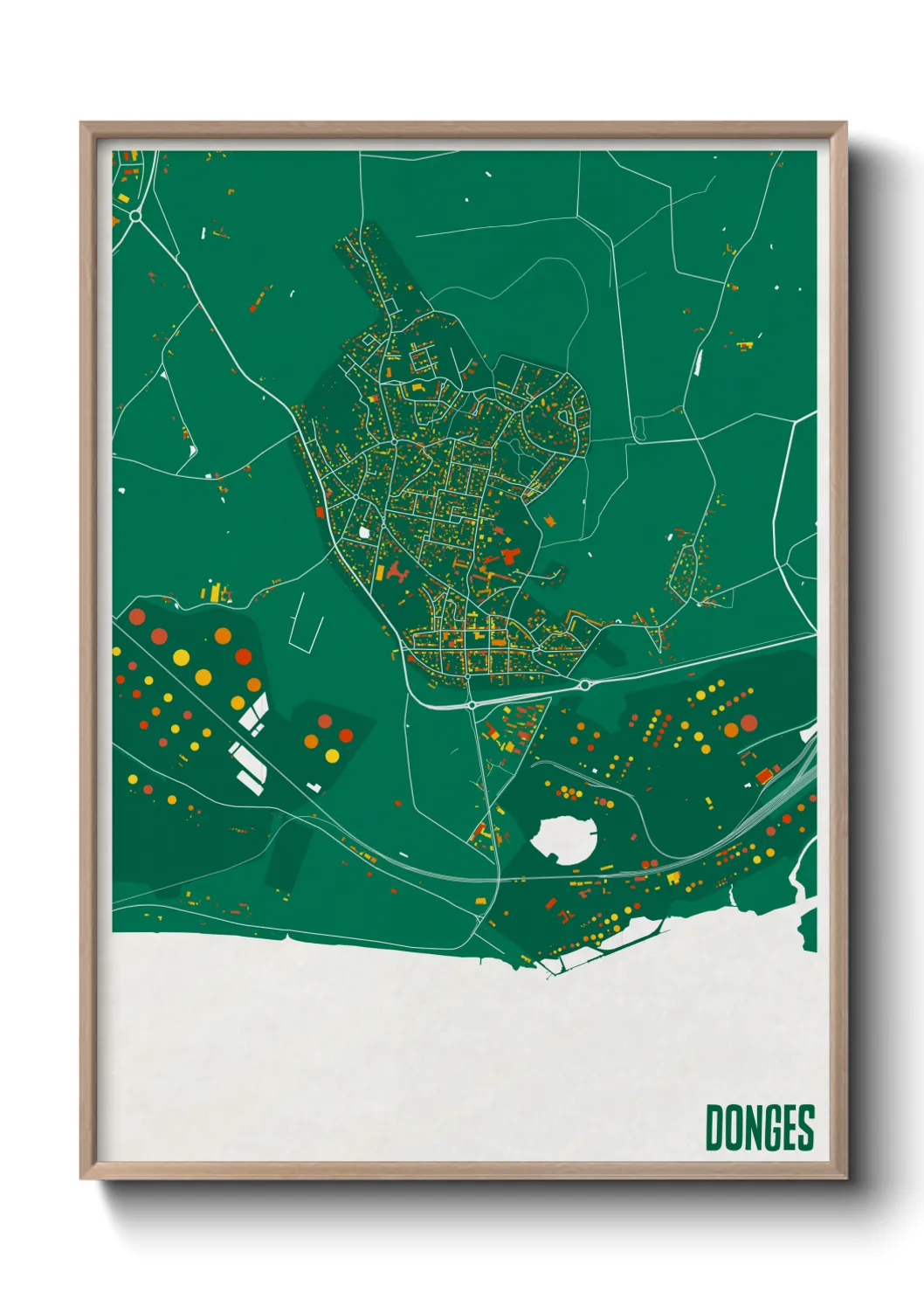 Une affiche de carte sur Donges