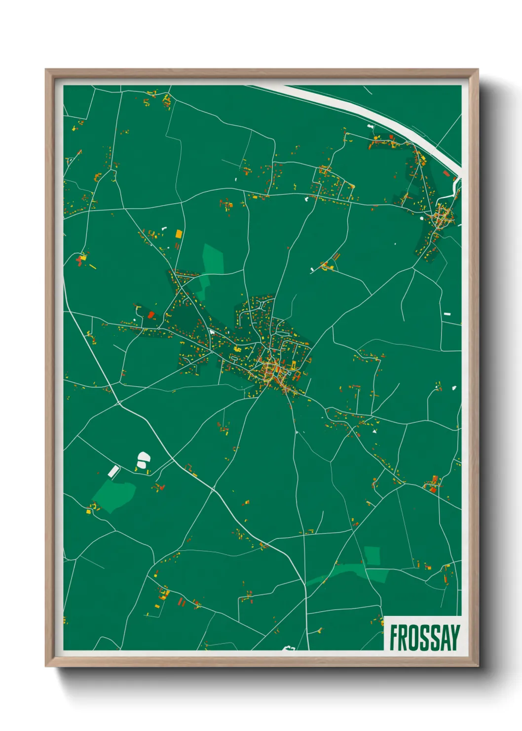 Une affiche de carte sur Frossay