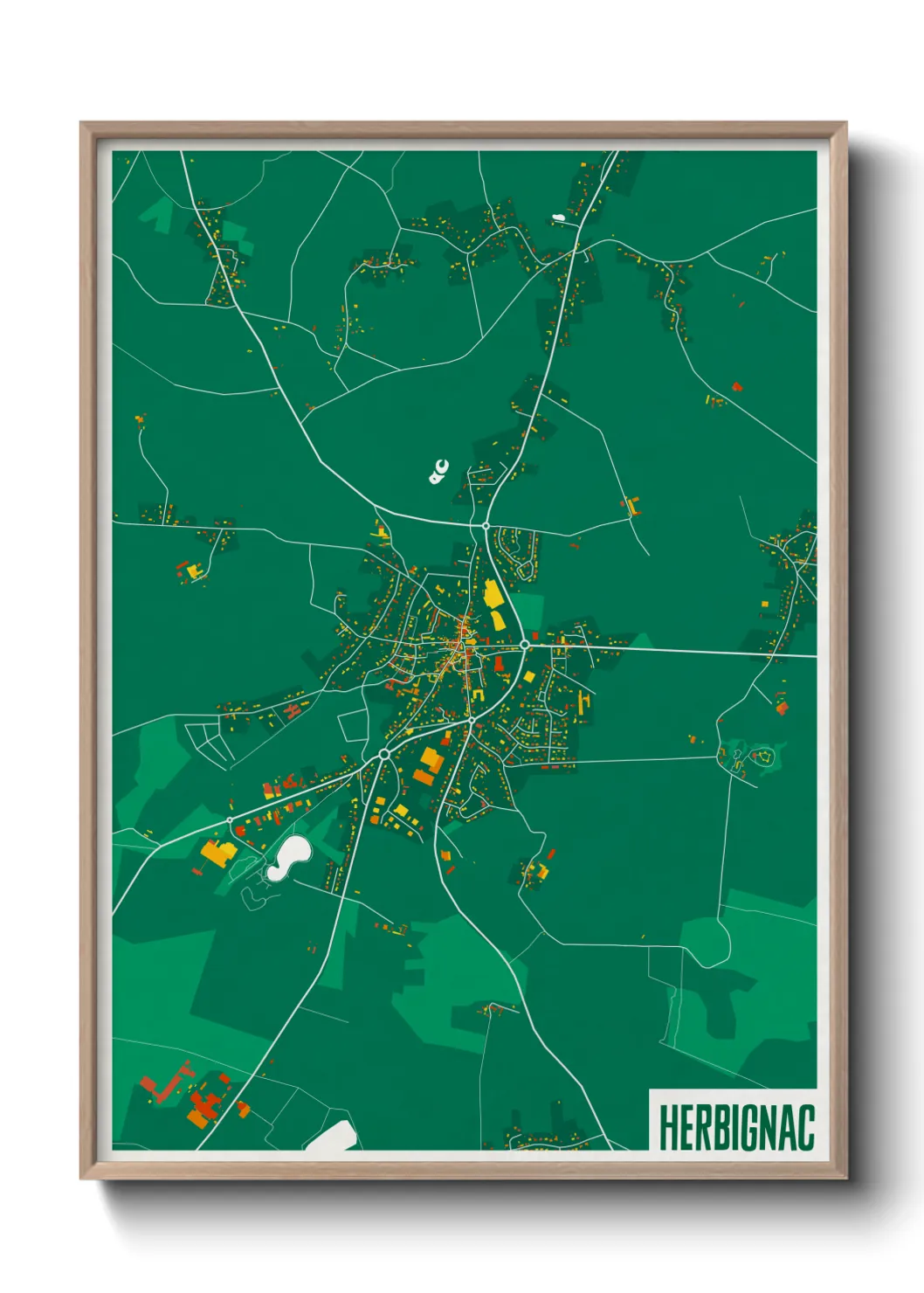 Une affiche de carte sur Herbignac