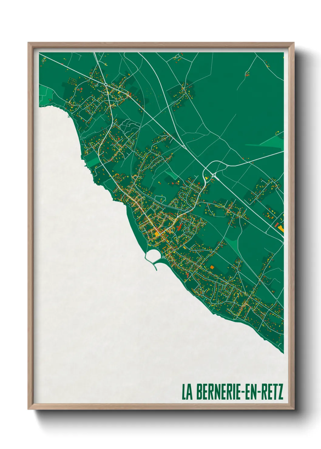 Une affiche de carte sur La Bernerie-en-Retz