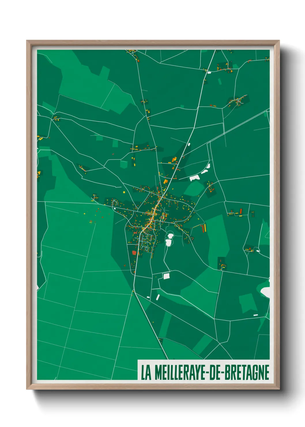 Une affiche de carte sur La Meilleraye-de-Bretagne