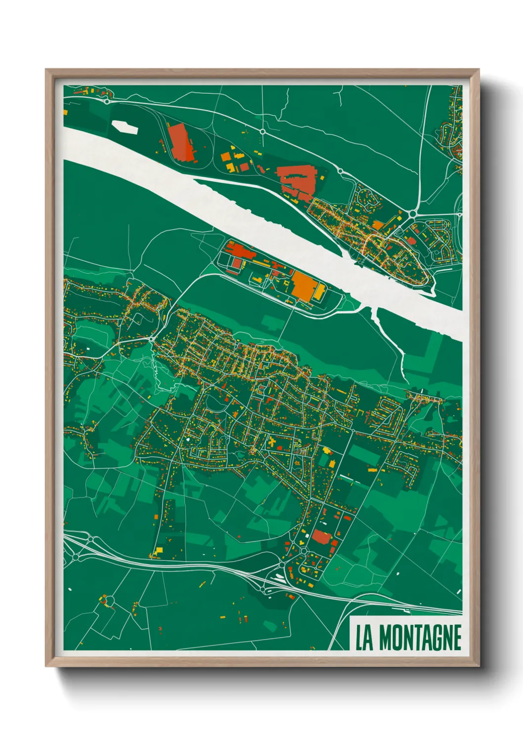 Une affiche de carte sur La Montagne