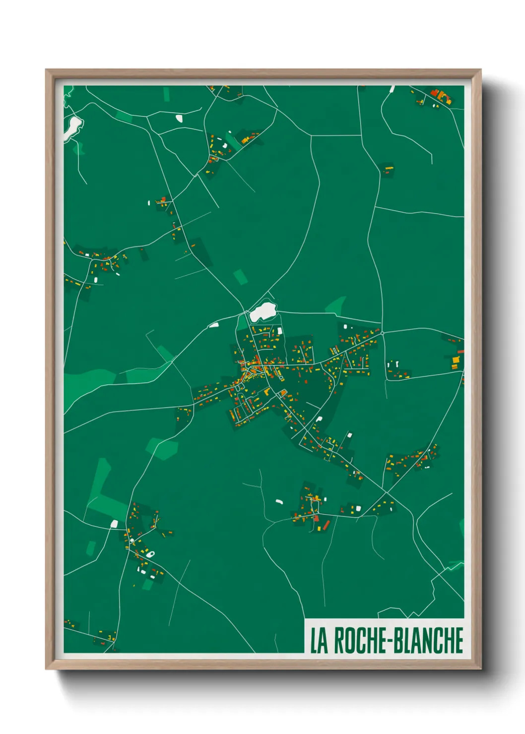Une affiche de carte sur La Roche-Blanche