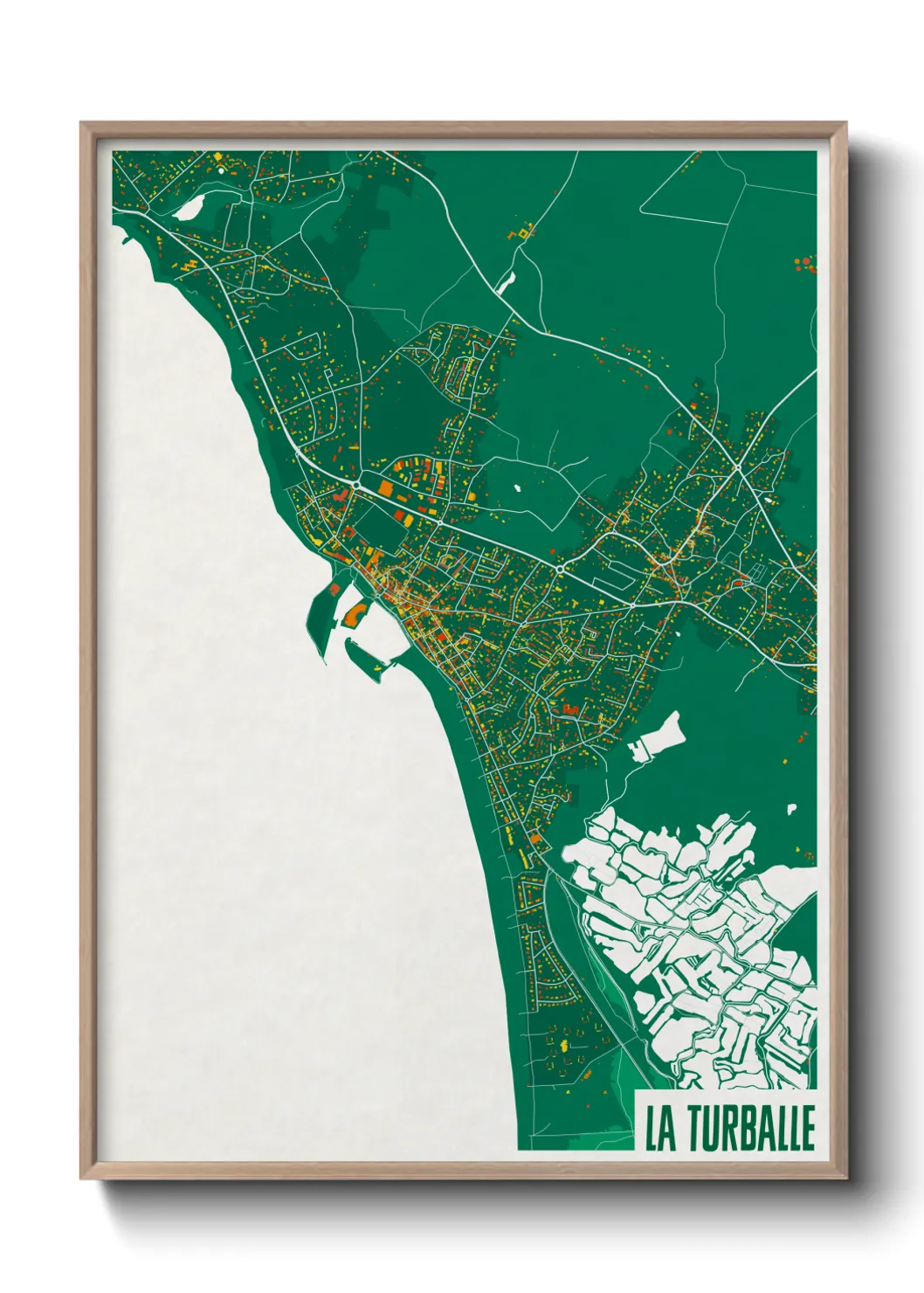 Une affiche de carte sur La Turballe