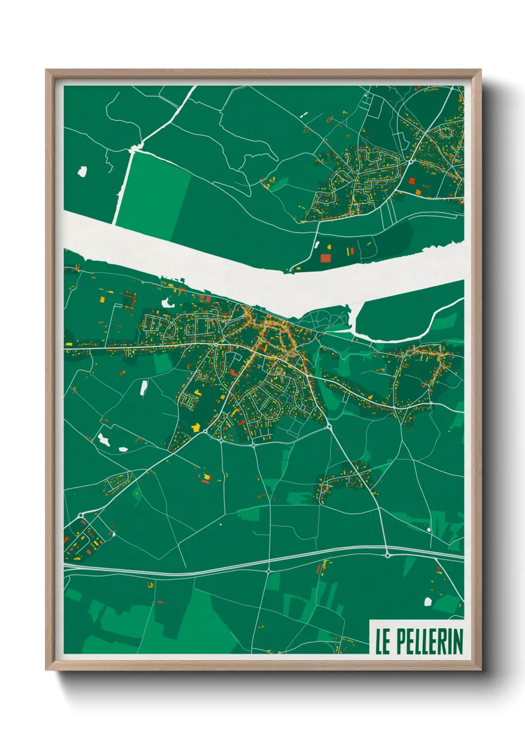 Une affiche de carte sur Le Pellerin