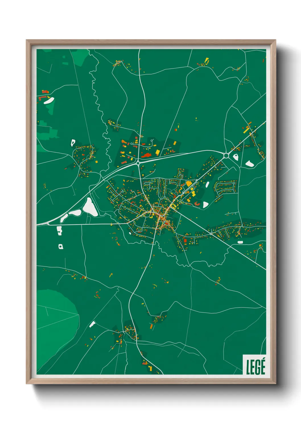 Une affiche de carte sur Legé