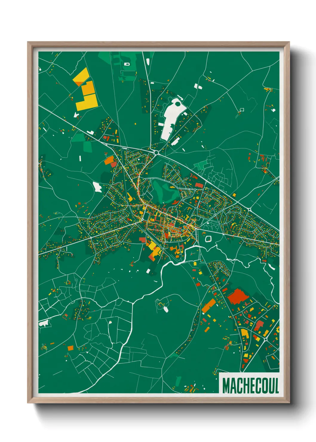 Une affiche de carte sur Machecoul