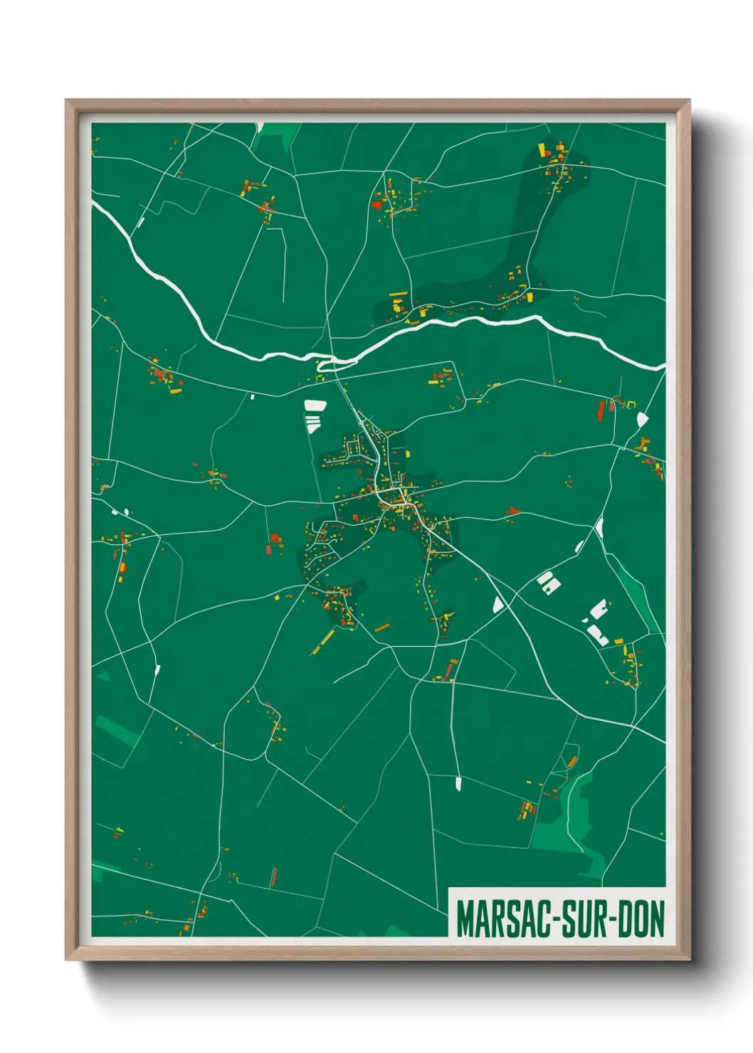 Une affiche de carte sur Marsac-sur-Don
