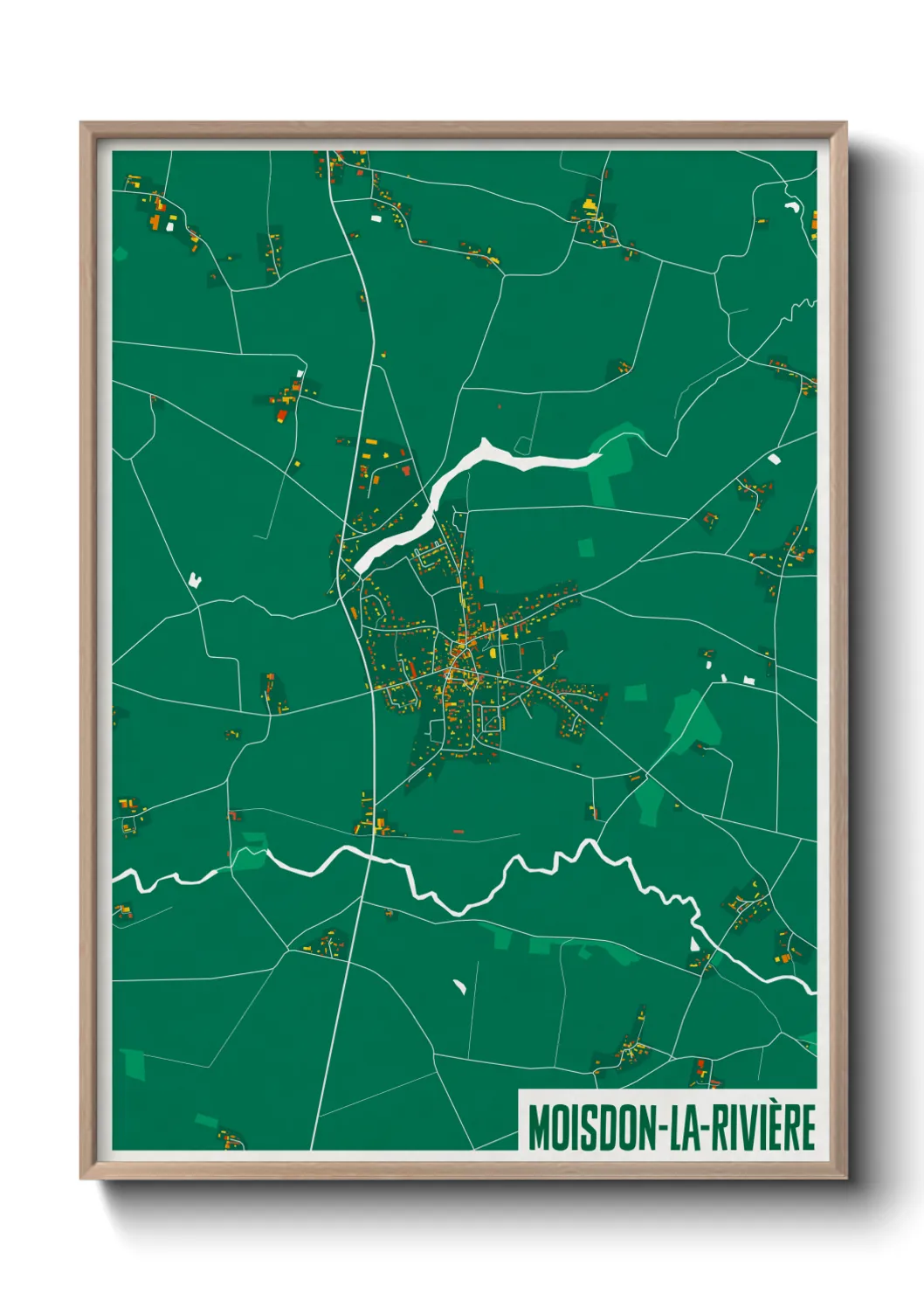 Une affiche de carte sur Moisdon-la-Rivière