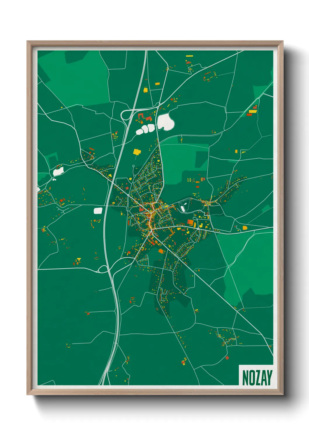 Une affiche de carte sur Nozay
