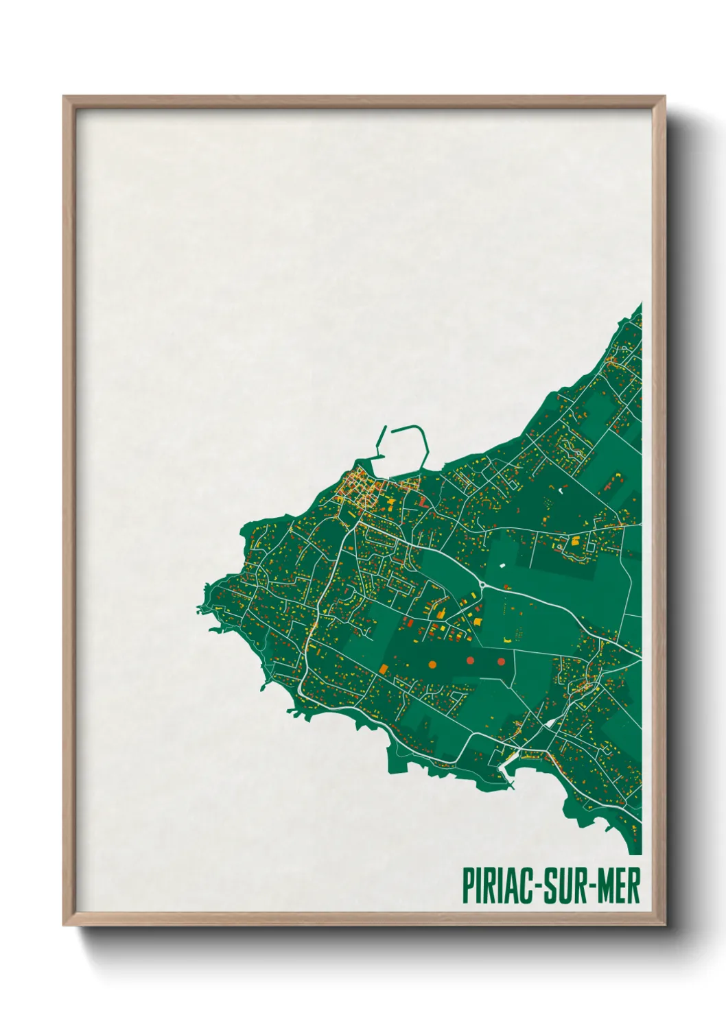 Une affiche de carte sur Piriac-sur-Mer