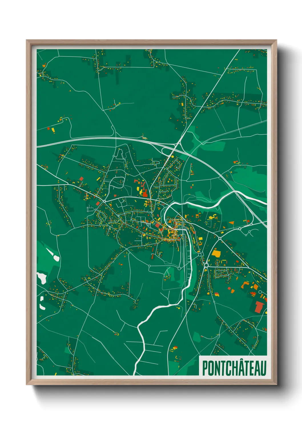 Une affiche de carte sur Pontchâteau