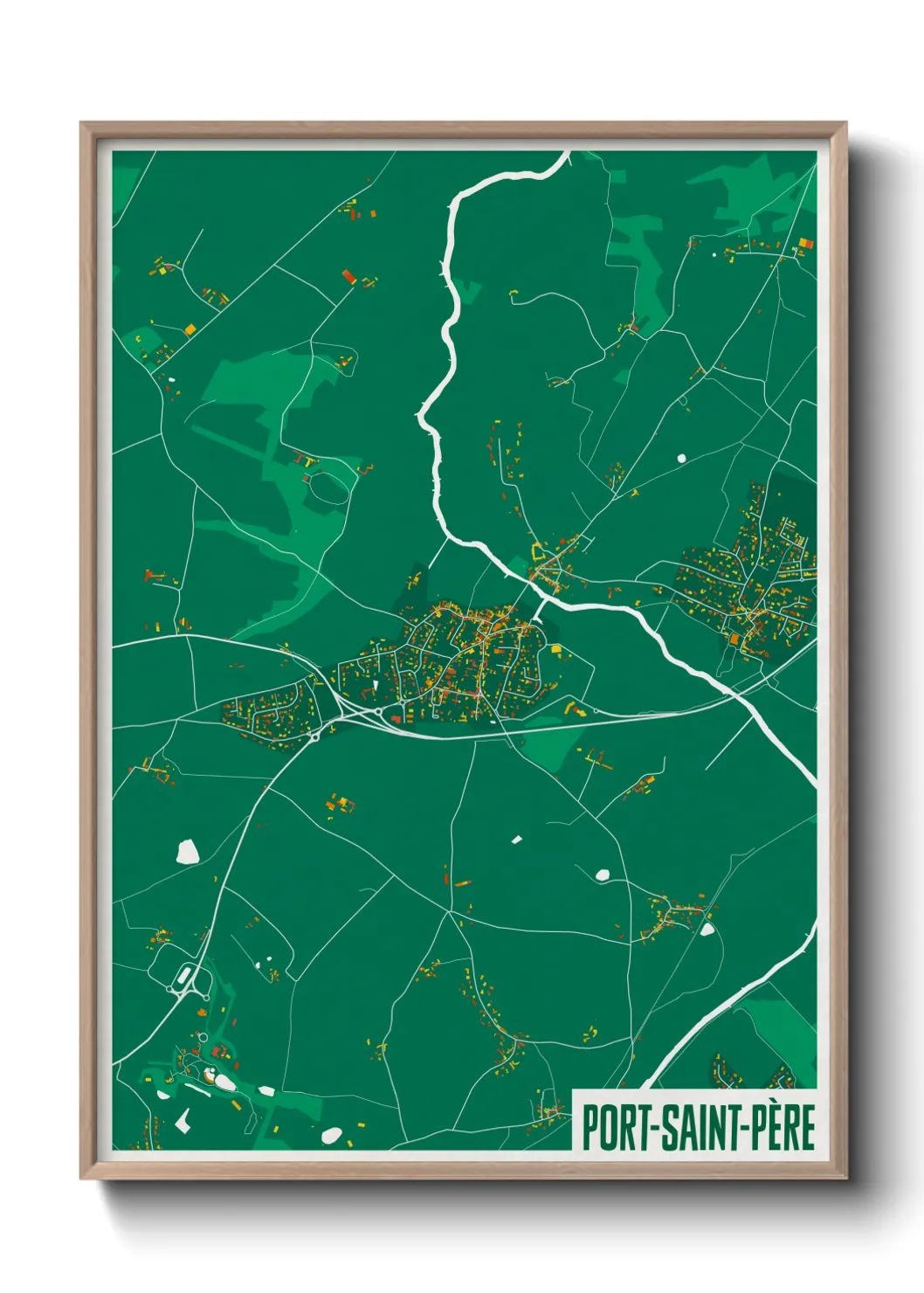 Une affiche de carte sur Port-Saint-Père