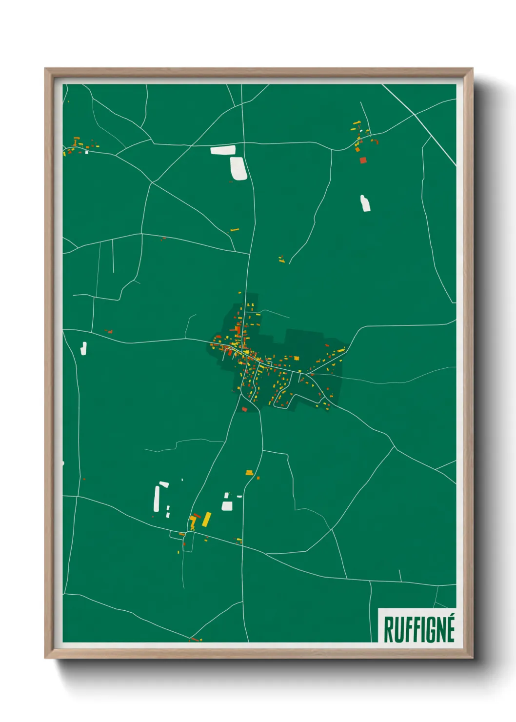 Une affiche de carte sur Ruffigné