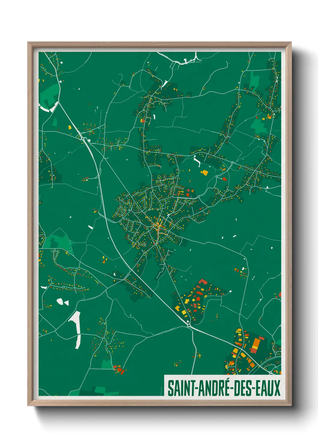 Un poster carteSaint-André-des-Eaux