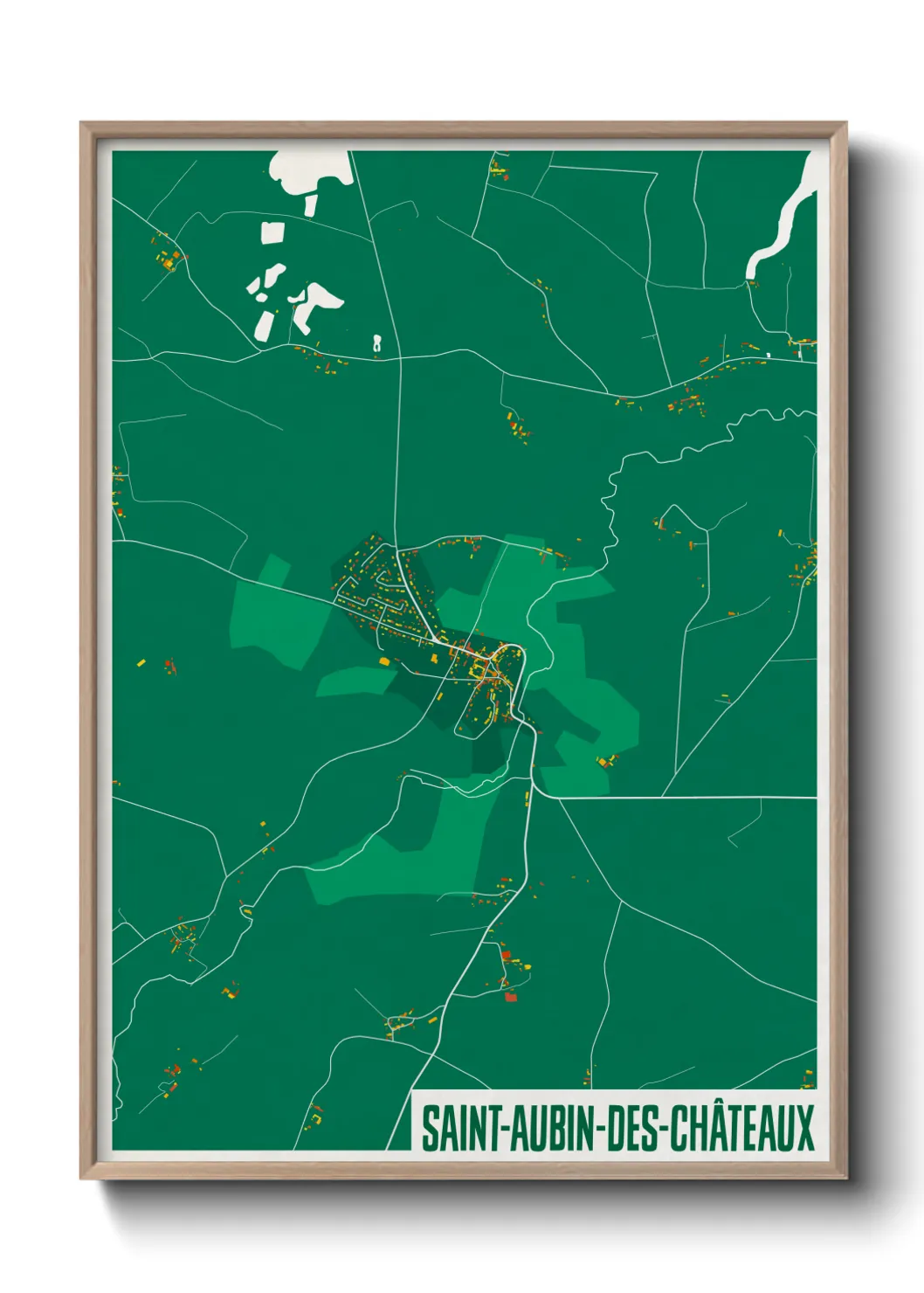 Un poster carteSaint-Aubin-des-Châteaux