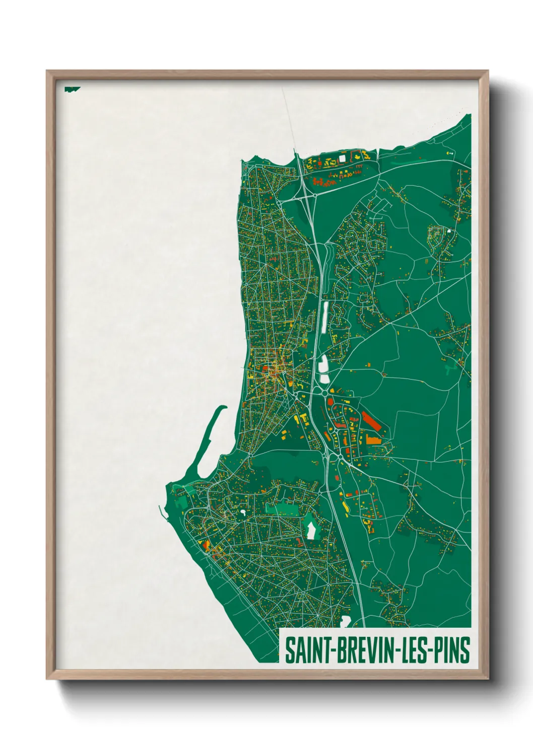 Un poster carteSaint-Brevin-les-Pins