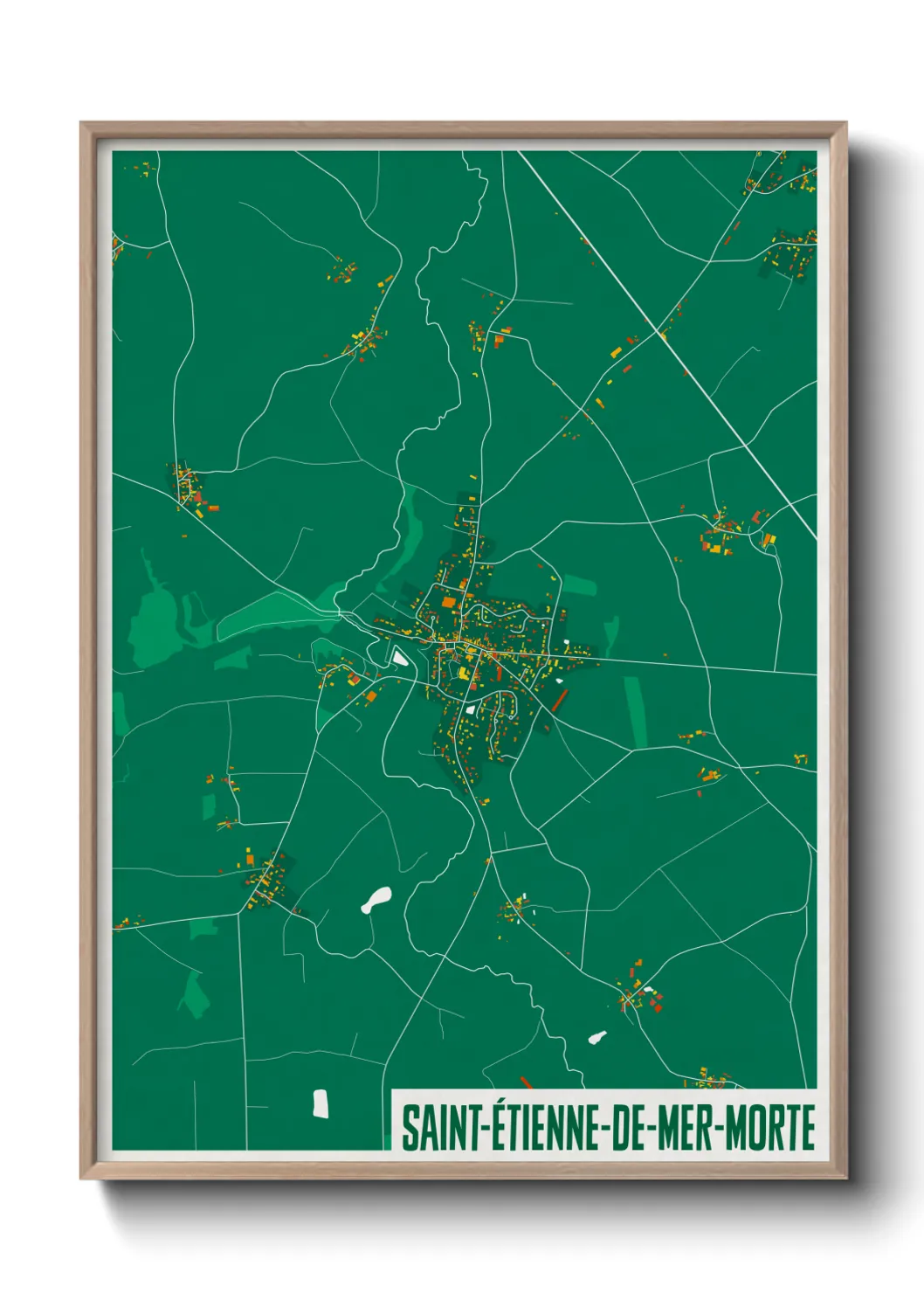 Une affiche de carte sur Saint-Étienne-de-Mer-Morte