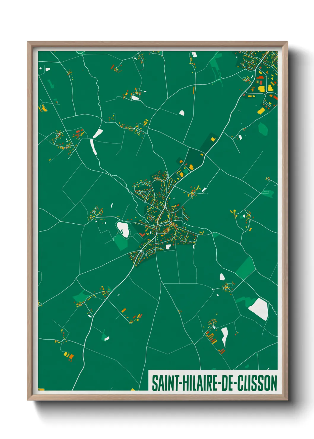 Une affiche de carte sur Saint-Hilaire-de-Clisson