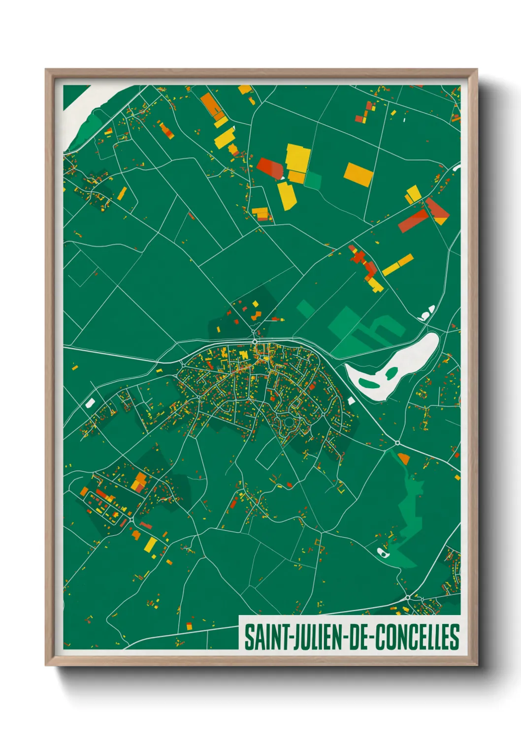 Une affiche de carte sur Saint-Julien-de-Concelles