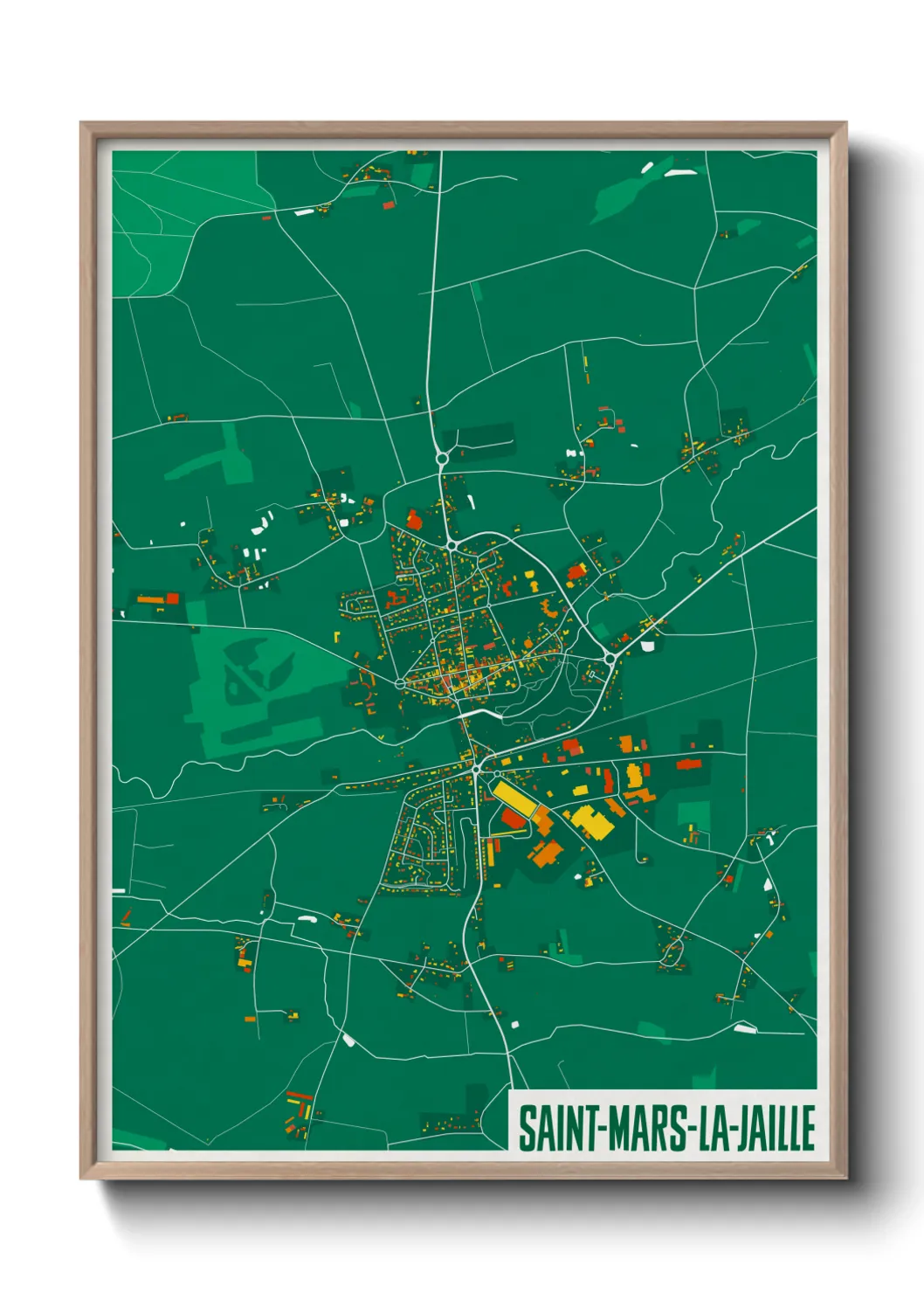 Une affiche de carte sur Saint-Mars-la-Jaille
