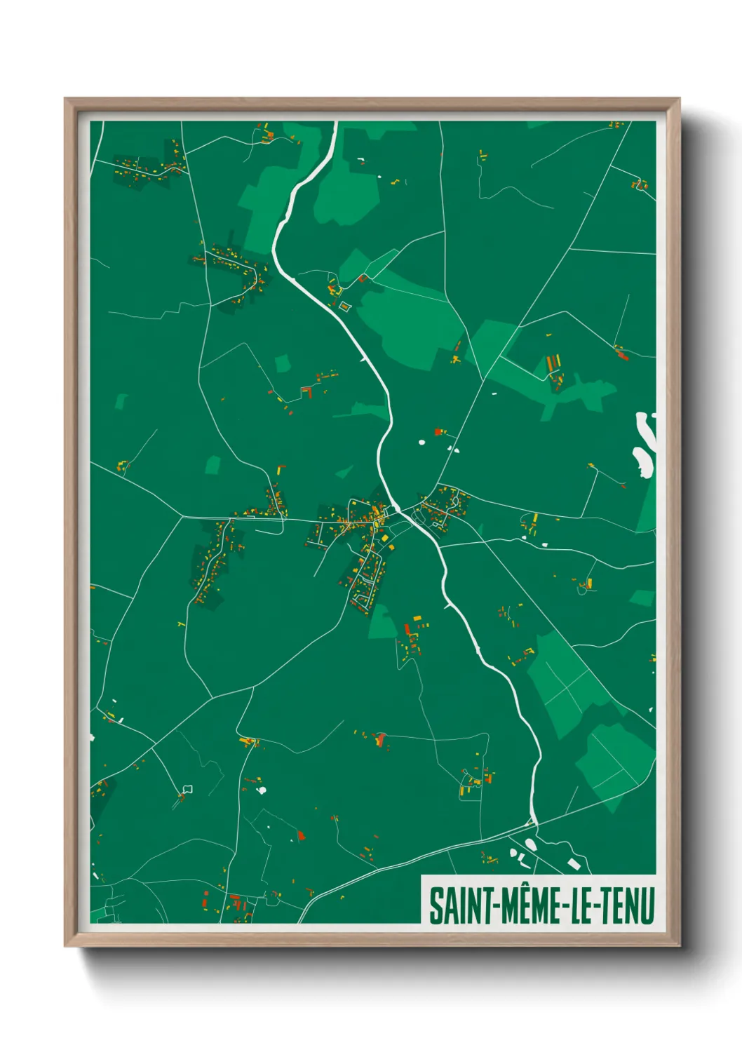 Une affiche de carte sur Saint-Même-le-Tenu