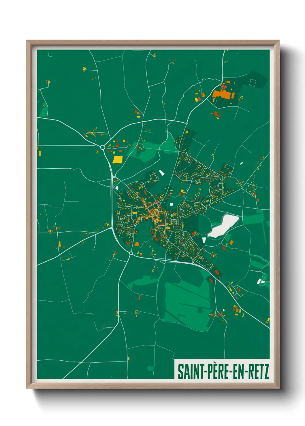 Une affiche de carte sur Saint-Père-en-Retz