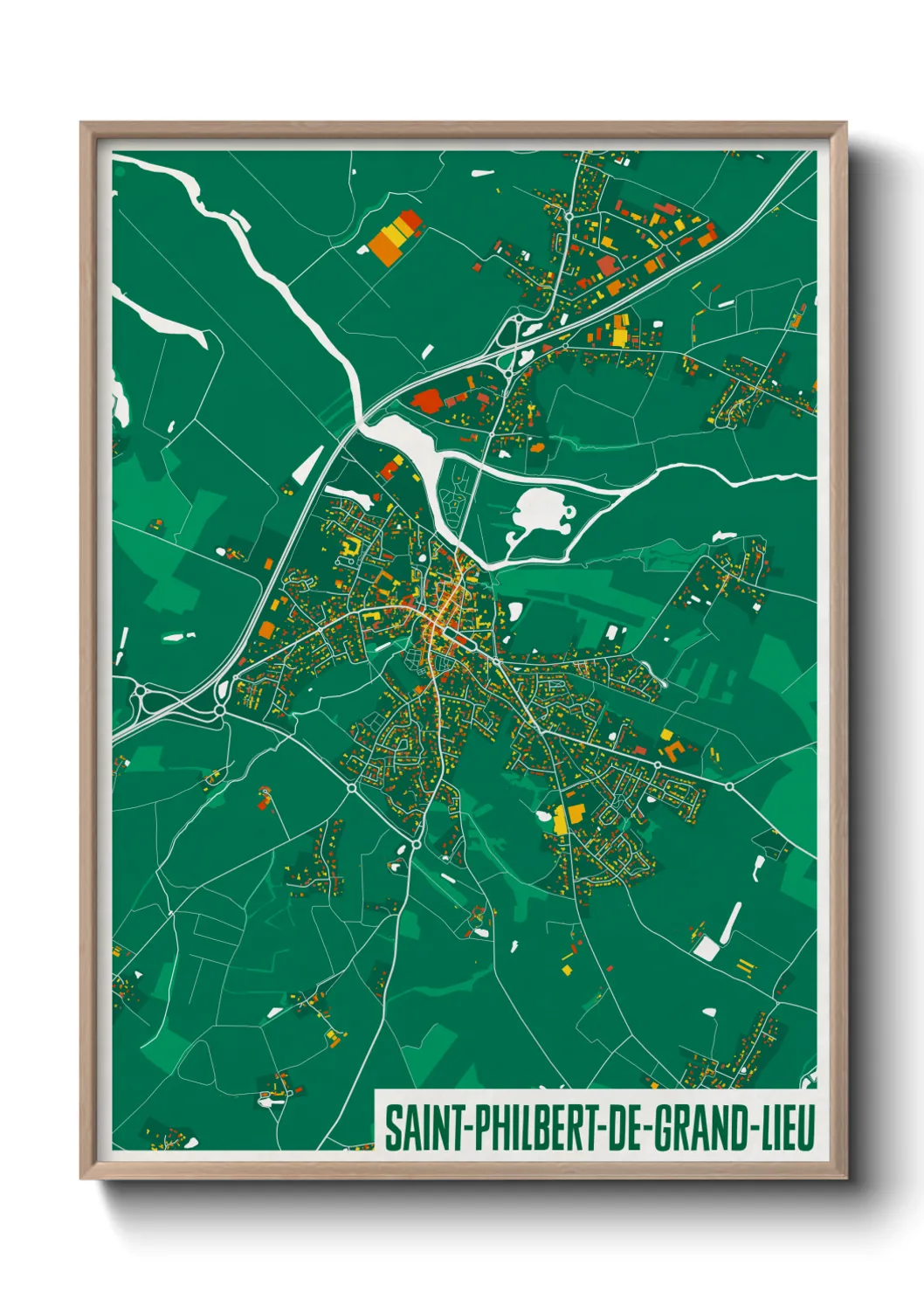 Une affiche de carte sur Saint-Philbert-de-Grand-Lieu