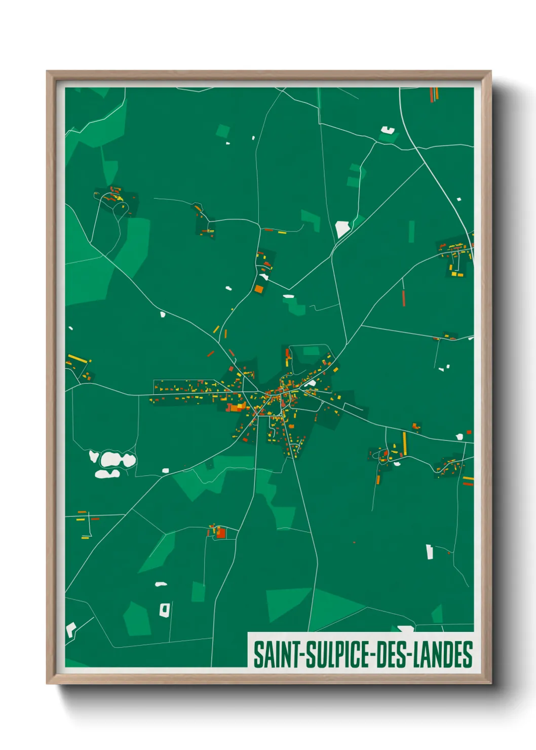 Un poster carteSaint-Sulpice-des-Landes