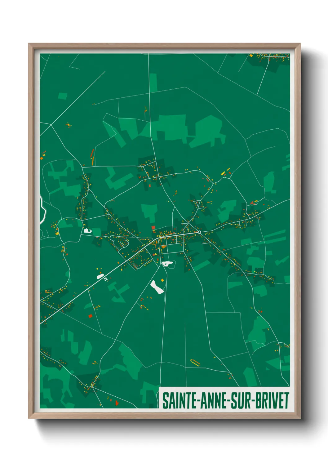 Une affiche de carte sur Sainte-Anne-sur-Brivet
