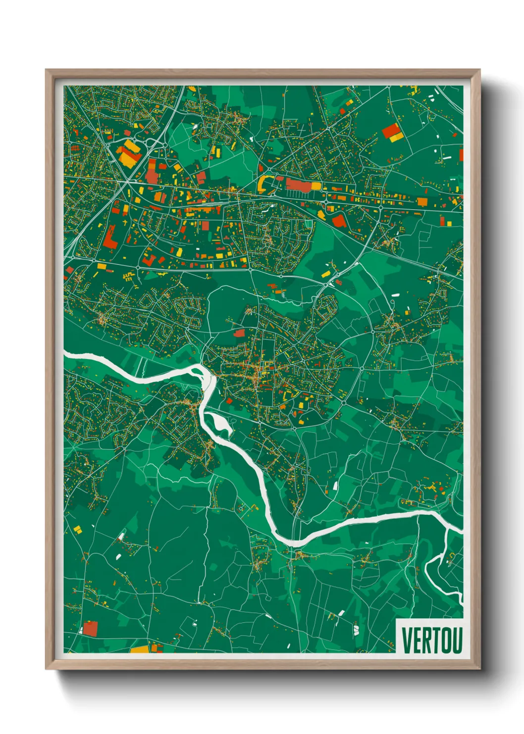 Une affiche de carte sur Vertou