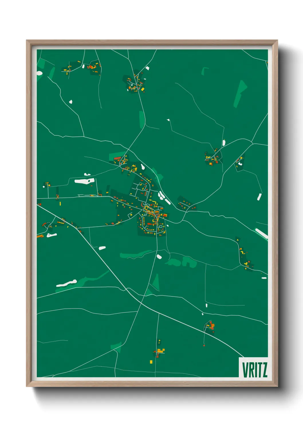 Une affiche de carte sur Vritz