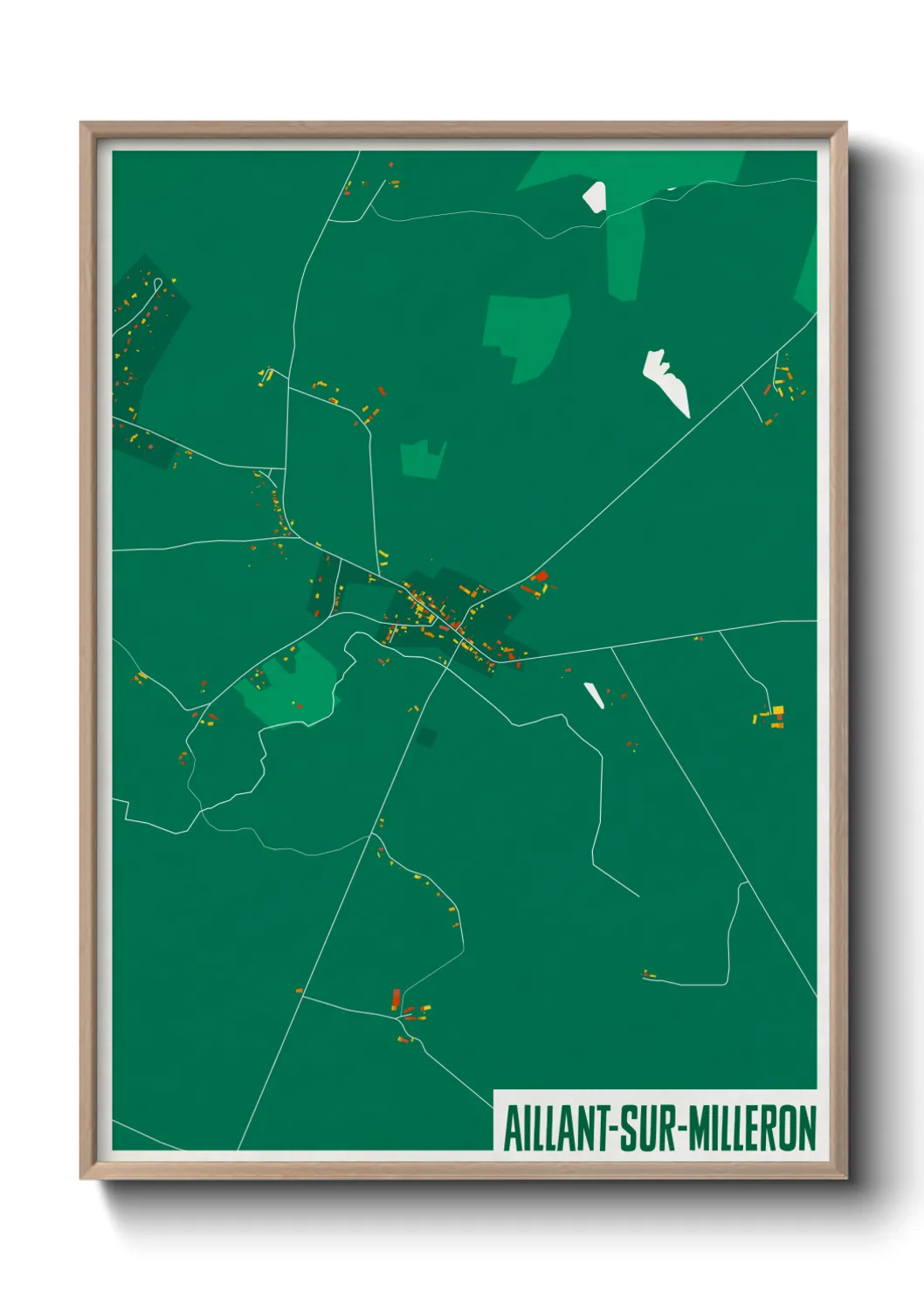 Un poster carteAillant-sur-Milleron