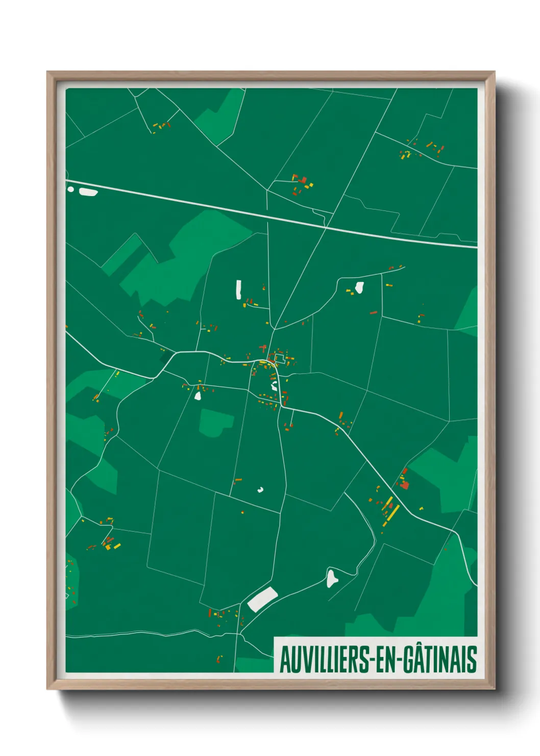 Un poster carteAuvilliers-en-Gâtinais