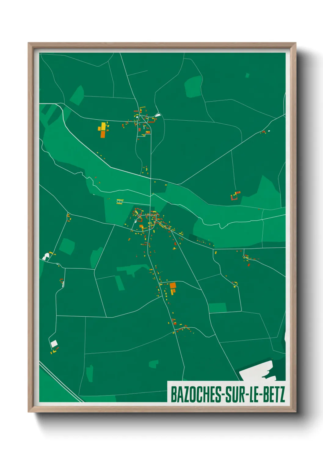 Une affiche de carte sur Bazoches-sur-le-Betz