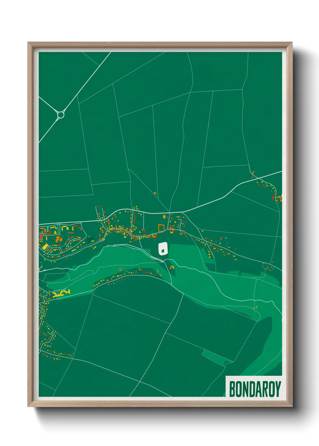 Une affiche de carte sur Bondaroy