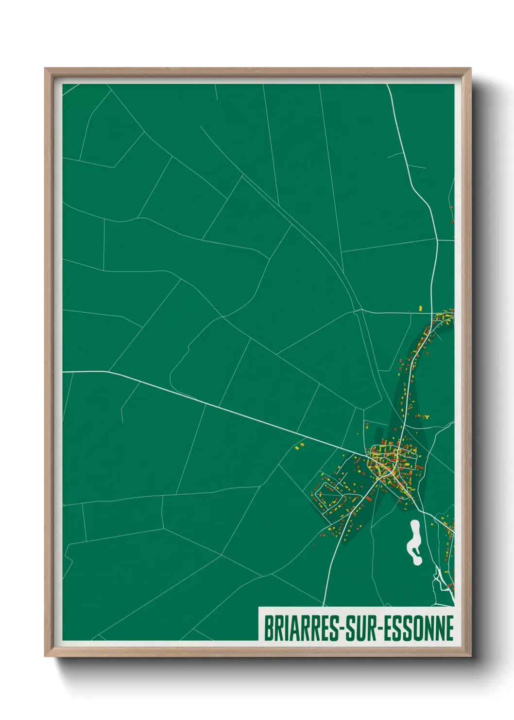 Une affiche de carte sur Briarres-sur-Essonne